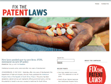 Tablet Screenshot of fixthepatentlaws.org